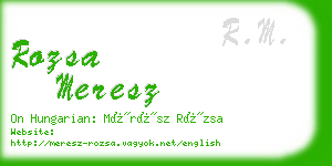 rozsa meresz business card